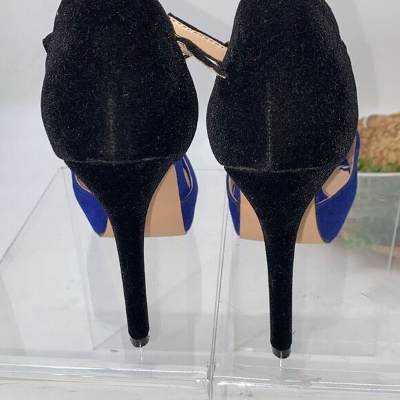 Vittorio D'Firenze Blossom Carina-76 Faux Suede T-strap Peep-toe Platform Stilet - Picture 10 of 12